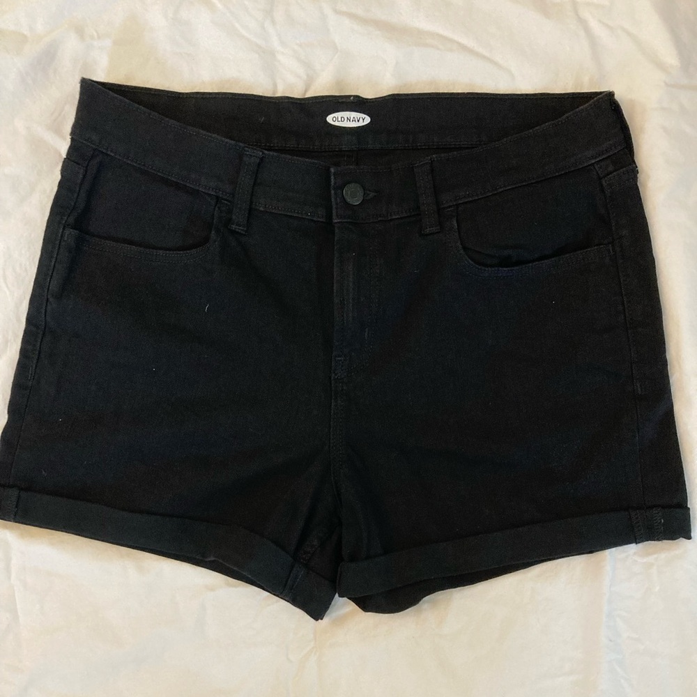 Old Navy Black Denim Shorts Size 12